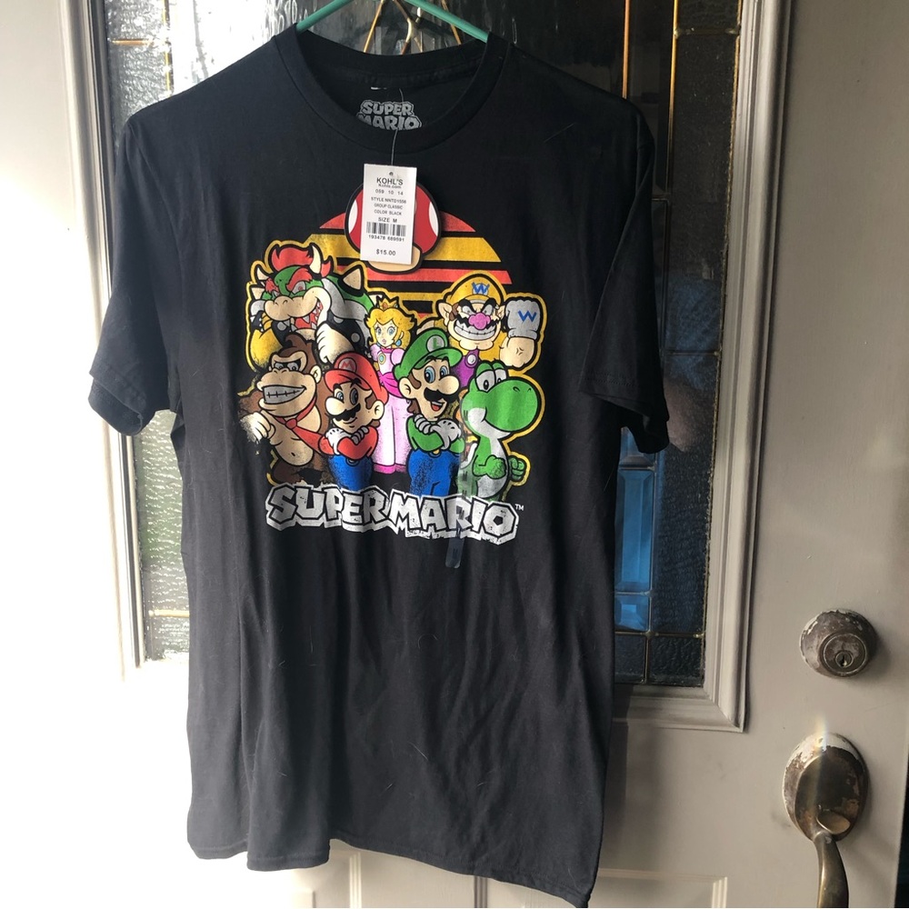 Super Mario Tee, NWT, black, size M